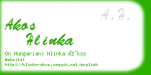 akos hlinka business card